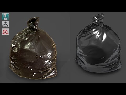 Zbrush 2020, Maya 2020, Substance Painter - Trash Bag