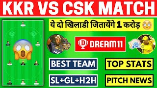 KOL vs CSK Dream11 Team, KKR vs CSK Match Preview, CSK vs KKR Dream11 Prediction, KOL vs CSK