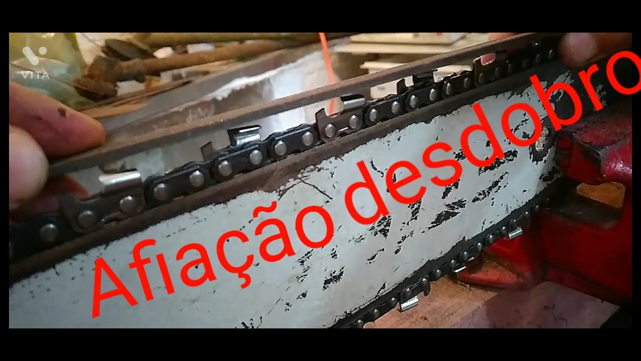 Afiação de corrente de motosserra  desdobro " desde o início "