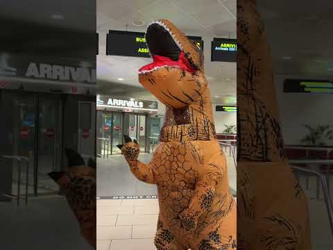 Prendo mia MADRE all’Aeroporto✈️ vestito da DINOSAURO🦖😂