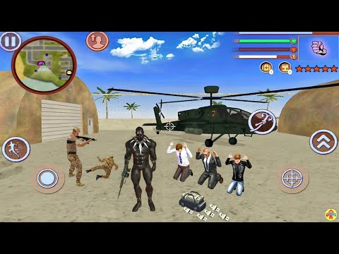 Black Panther Rope Hero Vice Town Crime Simulator #1 - Android Gameplay