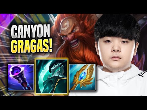 CANYON DOMINATING WITH GRAGAS! - DK Canyon Plays Gragas TOP vs Thresh! | Season 2022