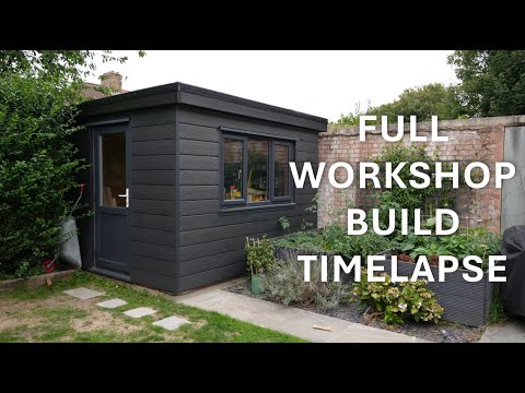 Full Workshop / Garden Room Build - Start to Finish Timelapse