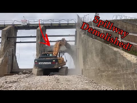 Spillway Demolished Short! Tobacco River Dam