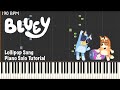 Bluey Lollipop Song Piano Solo Tutorial