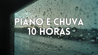 10 Horas Louvores e Hinos Com Chuva e Piano Instrumental | Orar, Dormir, Acalmar, Relaxar, Estudar
