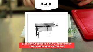 Eagle Group SFN3052-3-18L-14/3 Spec-Master® Supermarket Meat Platter Sink