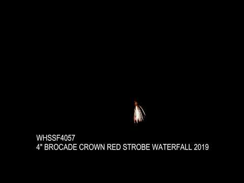 WHSSF4057  4" BROCADE CROWN RED STROBE WATERFALL 2019