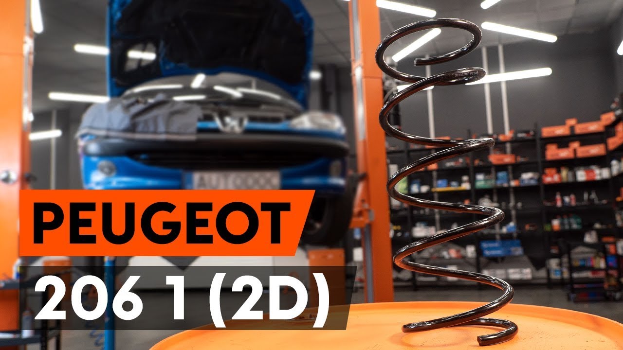 Cum să schimbați: arc spiral din față la Peugeot 206 CC 2D | Ghid de înlocuire