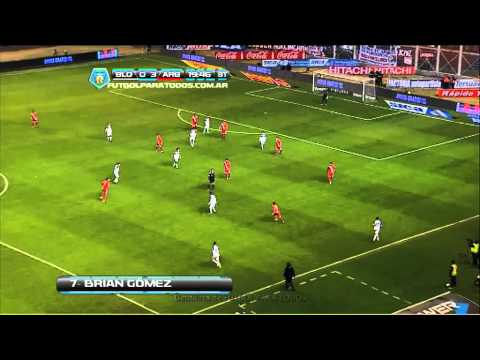 Gol de Gómez. San Lorenzo 0 Argentinos 3. Fecha 3. Torneo Inicial 2013