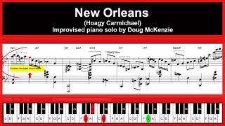New Orleans - Hoagy Carmichael. Jazz piano tutorial