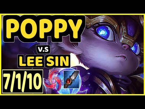 SPIRIT (POPPY) vs LEE SIN - 7/1/10 KDA JUNGLE CHALLENGER GAMEPLAY - KR