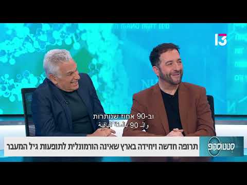 תרופה חדשה ויחידה בארץ שאינה הורמונלית לתופעות גיל המעבר