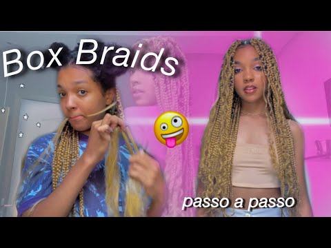THE WORLD'S EASIEST METHOD TO INSTALL BOXBRAIDS BY YOURSELF | Sarah Alves #boxbraids
