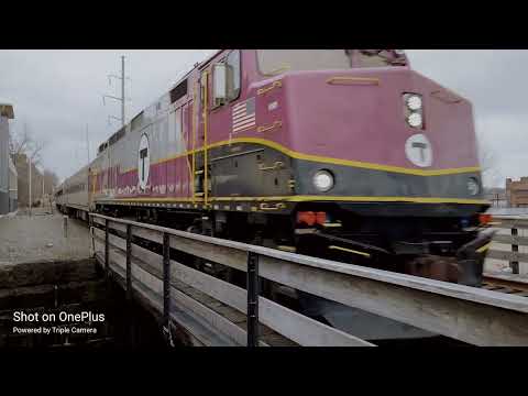 MBTA commuter rail going to Manchester by the sea