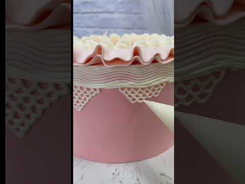 pink off-white yummy design 🥞cake #cake #cakedecorating #birthday cake #1million