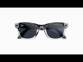 Limited Edition Clear Ray Ban Meta Wayfarer Glasses With Transitions Sapphire Lens