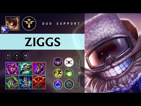 Ziggs Support vs Lulu - KR Master Patch 25.24