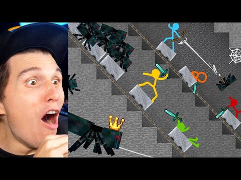 Paluten REACTS to Animation vs. Minecraft - The Cave Spiders ROLLER COASTER