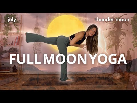 FULL THUNDER MOON YOGA ⛈️🌝 “calm in the storm” full body yoga [30 mins] Full Moon Yoga