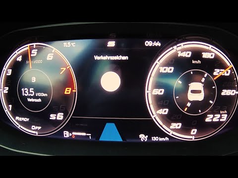 Tachovideo Seat Leon FR 1.5 eTSI 150PS 2020 0-100 kmh kph 0-60 mph Beschleunigung Acceleration