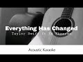 Taylor Swift ft. Ed Sheeran - Everything Has Changed (Acoustic Karaoke)