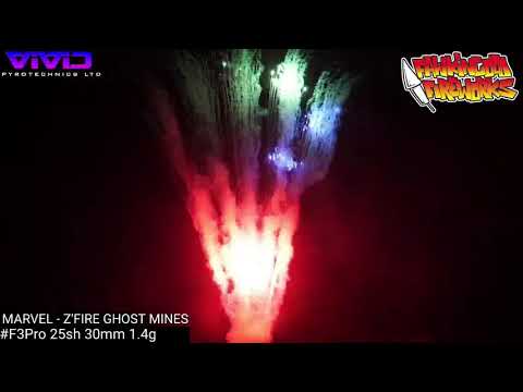 VIIVID PYROTECHNICS - MARVEL HANABI  - LOW NOISE -❤💙💚 25 Shot 30mm Pro Colour Change Firework
