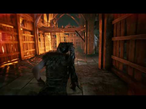 Hellblade: Senua's Sacrifice - Swamp Shard Trial: Avoid Fire Monster in Maze, Rune Door Puzzle