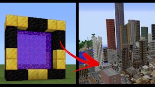 Minecraft - how to make a portal to a city