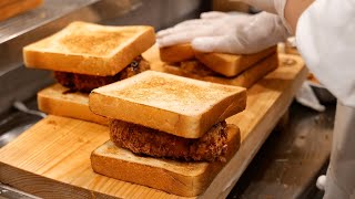 Japanese Food - FRIED PORK CUTLET SANDWICHES Tonkatsu Tokyo Japan