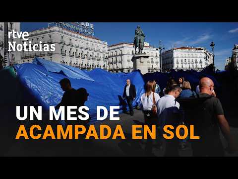 La protesta por la vivienda en la Puerta del Sol de Madrid supera ya a la acampada del 15M | RTVE