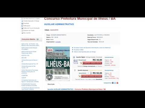 Apostila AUXILIAR ADMINISTRATIVO - Concurso Prefeitura Municipal de Ilhéus / BA
