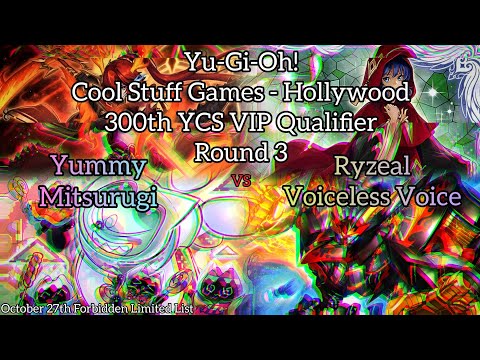 Yu-Gi-Oh! 300th YCS VIP Qualifier CSG-HOLLYWOOD - R3 - Yummy Mitsurugi vs Ryzeal Voiceless Voice