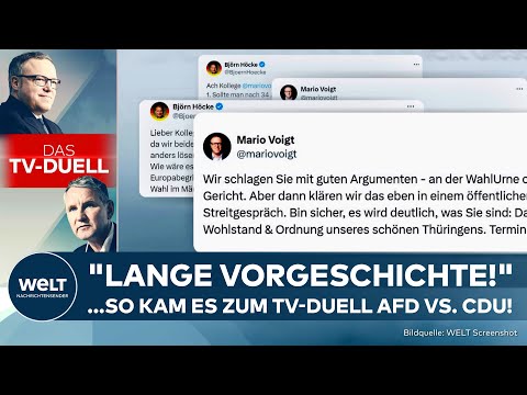 HÖCKE VS. VOIGT: So kam es zum großen TV-Duell auf WELT! Streit der Thüringer Spitzenkandidaten!