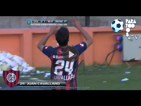 Gol Cavallaro. Cólon 0 San Lorenzo 2. Torneo Inicial 2013. Fecha 8.  Fútbol Para Todos