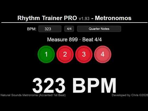 Metronome 323 BPM (Accented 1st Beat)