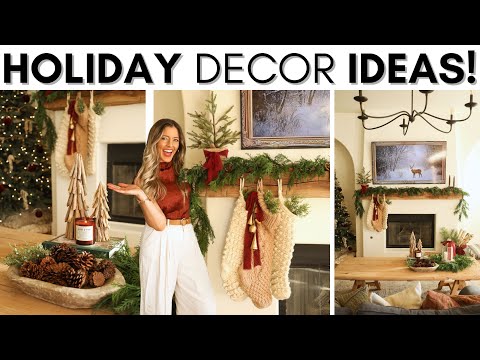 *CHRISTMAS* DECORATE WITH ME || EASY & CHEAP CHRISTMAS DECORATING IDEAS || COZY RUSTIC CHRISTMAS