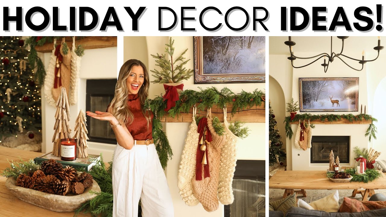 *CHRISTMAS* DECORATE WITH ME || EASY & CHEAP CHRISTMAS DECORATING IDEAS || COZY RUSTIC CHRISTMAS