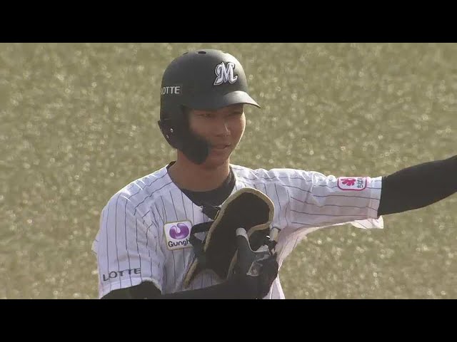 【7回裏】貴重な追加点!! マリーンズ・藤原恭大 レフトオーバーのタイムリー2ベースを放つ!! 2023年4月6日 千葉ロッテマリーンズ 対 北海道日本ハムファイターズ