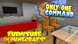 Furniture In Minecraft | NO MODS! | Only One Command Block (One Command Creation)