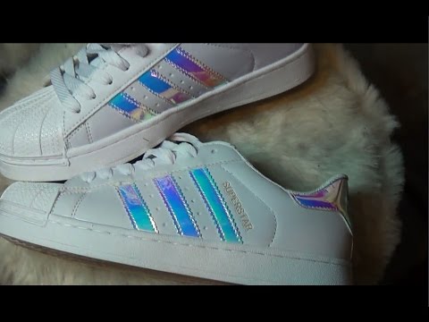 Holographic adidas shoe