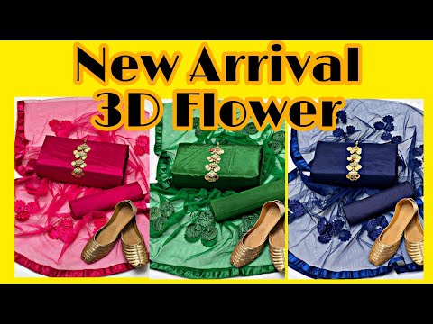 Kathan Silk With 3D Flower Fancy Dupatta 🌺