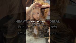 How to do Heavy Layers on your wig to achieve bombshell curls tutorial #layeredhaircut #curlyhair