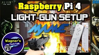 Light-gun on a Raspberry Pi 4 Model B+Mayflash Dolphin Bar(for Wii Remote) MAME Setup and Game-play!