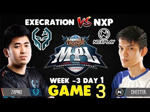 NXP SOLID VS EXECRATION GAME3 | MPH-PH Season 6 regular season wik3 day1 MLBB
