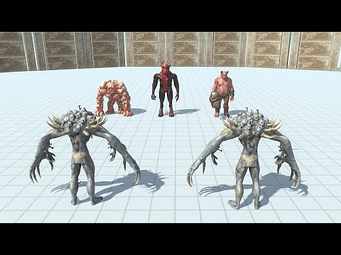 Kozarog + lava golem + orgre lord vs 2 boss - Animal Revolt Battle Simulator