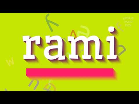 How to say "rami"! (High Quality Voices)