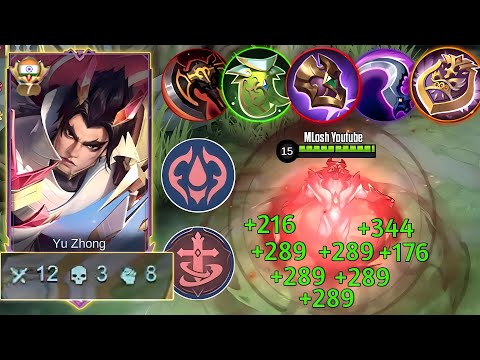 YOU MUST TRY THIS CRAZY LIFESTEAL BUILD FOR YU ZHONG | ABNORMAL HEALING! #mobilelegends #mlosh