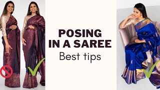How to Pose in a Saree  Saree Poses for Photoshoot