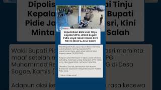 Wakil Bupati Pidie Jaya Hasan Basri Minta Maaf usai Tunju Kepala SPPG